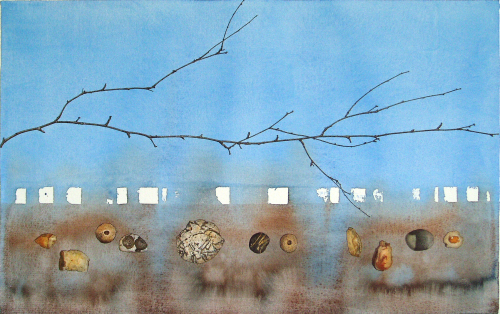 Birch/Fossil (38 x 58 cm) water colour