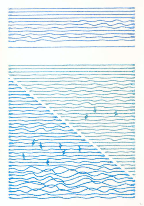 Blue Blue Blue 2 (59 x 42 cm) water colour